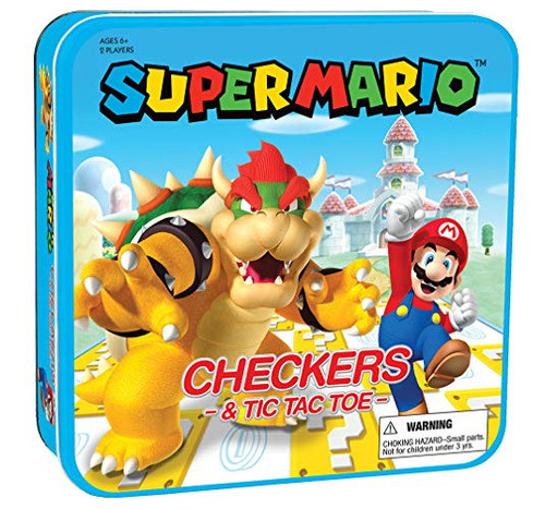 Usaopoly Super Mario Checkers Y Tic-tac-toe Juego De Colecci