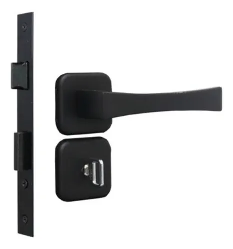 Cerradura tipo palanca para baño Mgm Paris, color negro, 40 mm, color negro