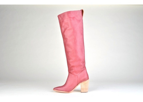 Imagen 3 de 6 de Botas Altas De Taco De Mujer De Cuero Sachs - Ferraro