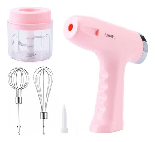 Mini Batedeira Processador Triturador Portátil Elétrico Rosa