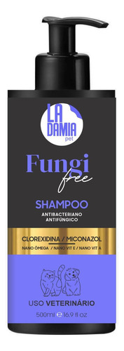Hampoo Fungi Free Antifúngico La Damia Pet 500ml