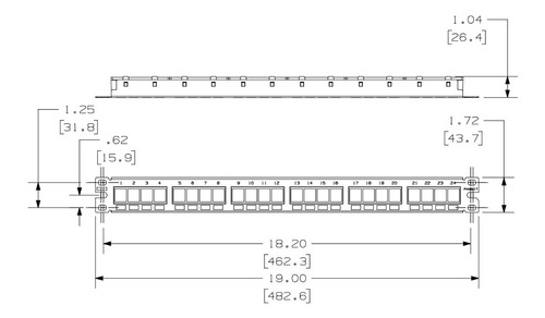 Panel De Parcheo Modular Netkey 1u 24 Puertos Panduit