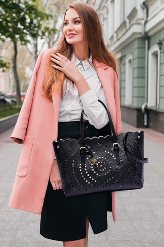 Imagen 5 de 5 de Bolso Tote Colección Mora Detalles Calados Oriflame Exklusiv