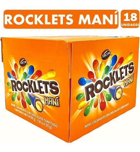 Rocklets Maní Arcor (caja Con 18 Unidades)