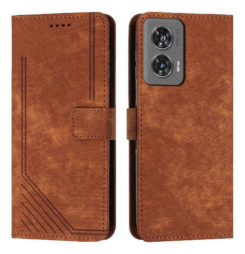 Funda Para Motorola Moto Edge 50 Fusion 5g Pu Cuero Lateral