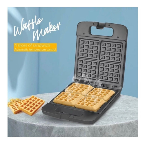 Imagen 3 de 7 de Maquina Para Wafles-wafflera Haeger 1400w 4 Wafles