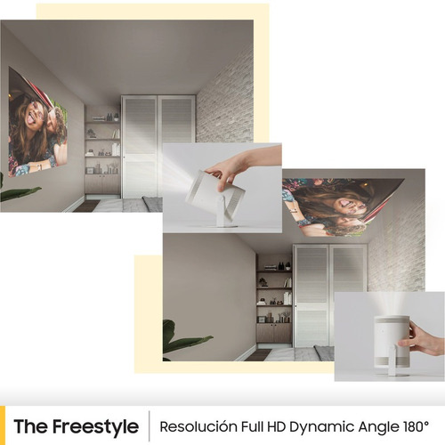 Proyector Portátil The Freestyle Samsung Sp-lsp3blaxzb Fhd Color Blanco