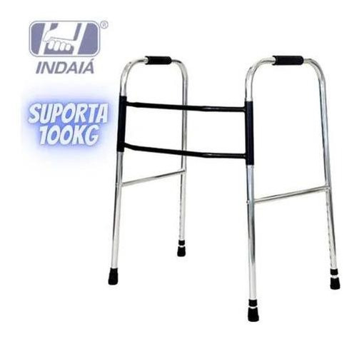 Imagem 2 de 3 de Andador Idoso Adulto Aluminio Dobravel Regulavel Indaia 100k