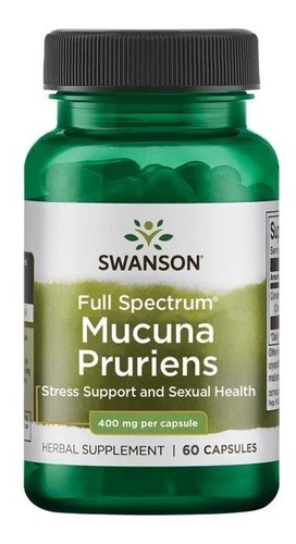 Swanson Mucuna Pruriens, 60 Cap, Refuerza La Función Sexual