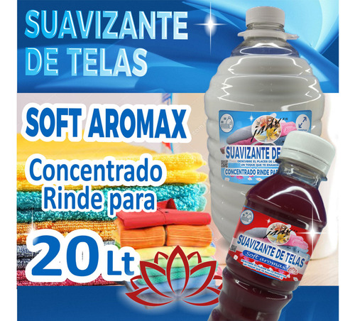 Suavizante Ropa Soft Aromax Rinde Para 20 Lt Plim46c20