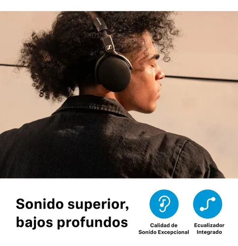 Auriculares inalámbricos  Sennheiser HD 350BT, De diadema, Bluetooth,  Hasta 30 horas, Smart Control, Negro