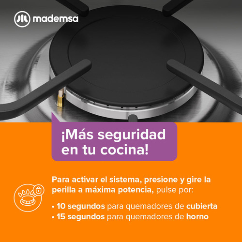 Cocina Mademsa 4 Platos M775st Tipo De Conexión Gas Envasado