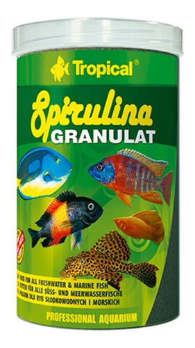 Alimento Premium Peces Tropical Espirulina Granulat 100 Ml