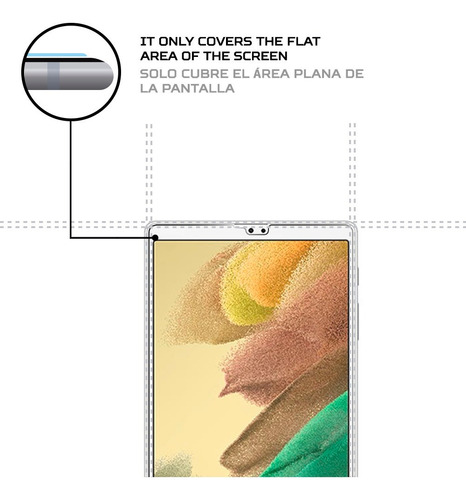 Imagen 4 de 6 de Protector De Pantalla Antishock Samsung Galaxy Tab A7 Lite