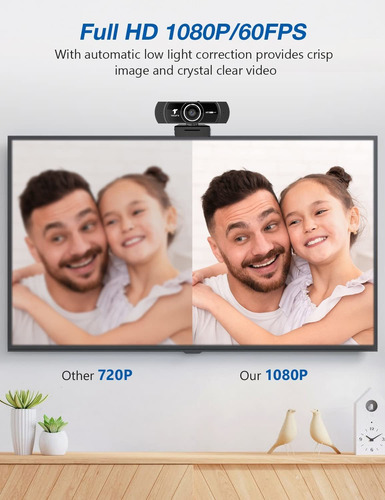 Tecurs Camara Hd Microfono Enfoque Automatico 1080p 60