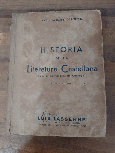 Historia De La Literatura Castellana - Darnet De Ferreira