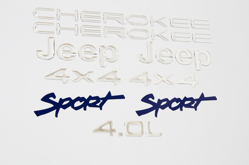 Kit Adesivo Jeep Cherokee Sport Cromado Resinado Ch44rs3
