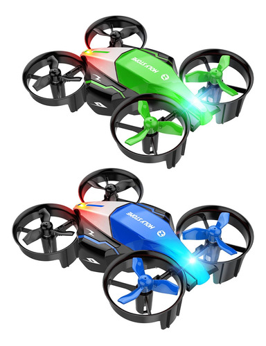 Dron Mini Para Niños Verde Y Azul Regalo Juguetes