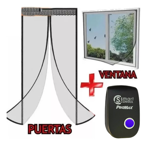 Puerta Mosquitero Magentica + Cortina Ventana + Repelente Sc