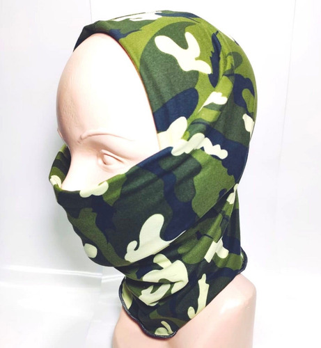 Imagen 2 de 6 de Bandana Mascara Bufanda Motociclista Tactico Green Woodland