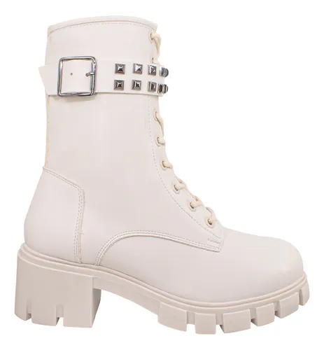 Botas negras con estoperoles para mujer clearance