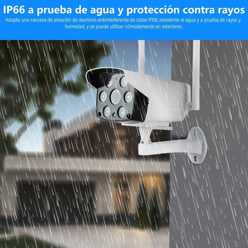 Imagen 5 de 7 de Cámara De Vigilancia Wifi Impermeable A Todo Color 1080p Hd