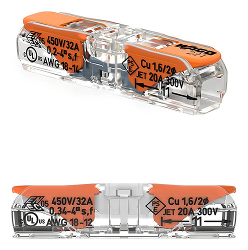 221-2401 | Conector De Empalme En Línea Wago Lever-nuts® | P