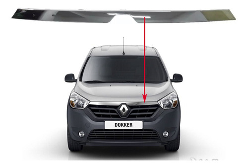 Moldura Cromada Superior Máscara Renault Dokker 2015-2022