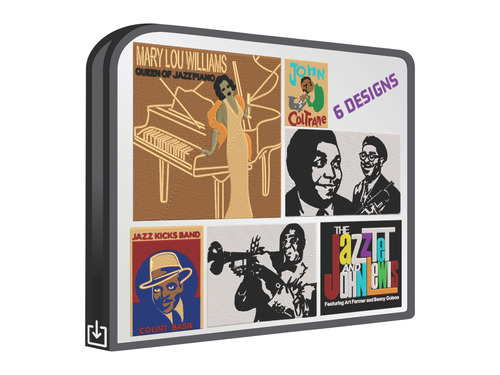 Jazz Vol.5 Set De 6 Diseños Bordadoras Patrones Bordar Ropa