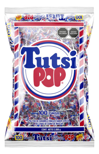 Paleta Tutsi Chupa Pop 100 Pz