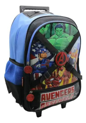 Mochila 18 PuLG Carro Avengers Int Sp142 Cresko Color Verde