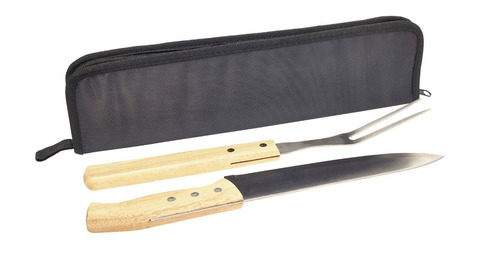 Set Para Asado Parrilla Bbq Cuchillo Tenedor Home Grill