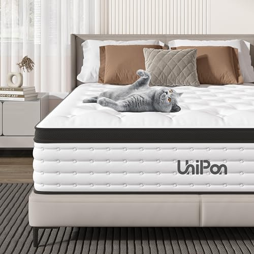 Unipon 12 Inch Hybrid Mattress Queen, Spring Mattress