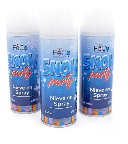 Pack 12 Spray Nieve Decoración Navidad 250ml