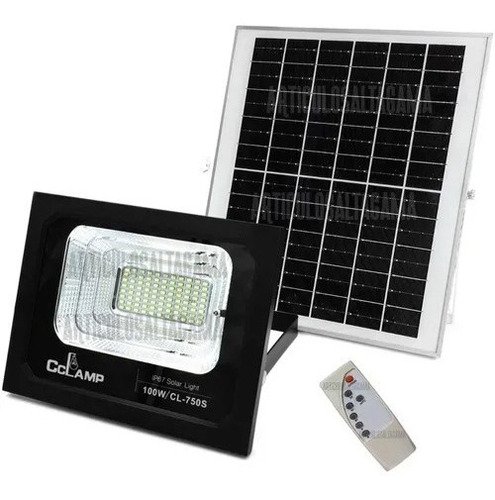 Reflector Lampara Led Panel Solar Exterior 100w Recargable