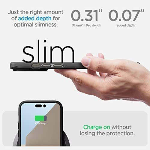 Imagen 6 de 7 de Funda Spigen Thin Fit Para iPhone 14 Pro - Negro