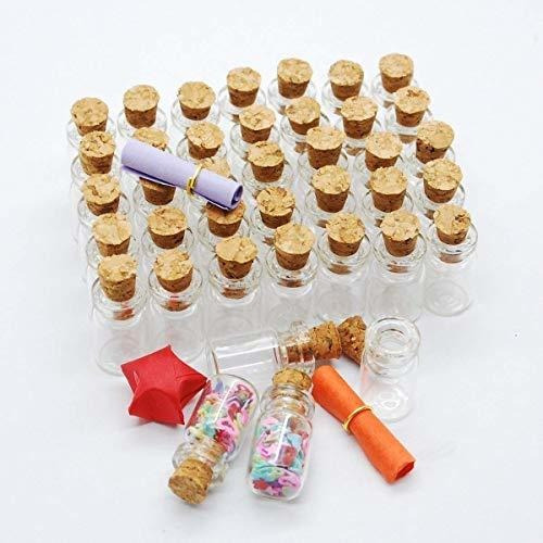 Mini Botellas De Vidrio 0.5ml C/corcho 18x10mm 100u +pitones