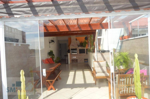 Cobertura Com 2 Dormitórios À Venda, 140 M² Por R$ 562.000,00 - Vila Pires - Santo André/sp - Co0162