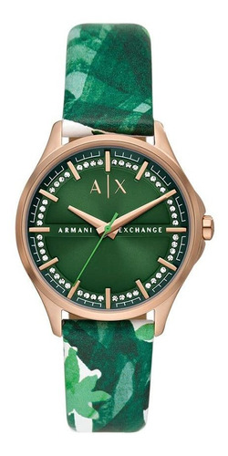 Reloj Mujer Armani Exchange Ax5263 Cuarzo Pulso Verde En
