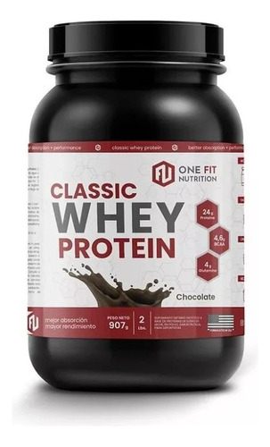 Classic Whey Protein 2lbs One Fit Suero Lacteo  - Chocolate 