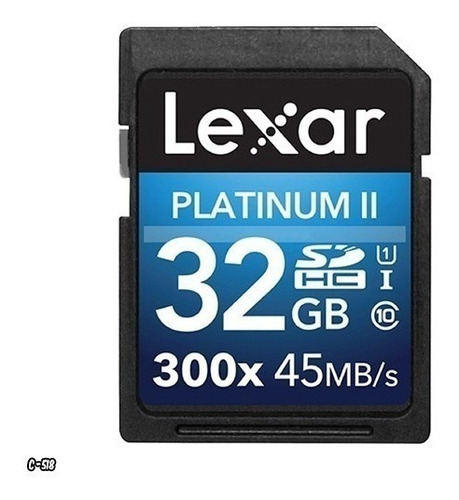 Memoria Sd Lexar Platinum Ii De 32 Gb 300x 45 Mb/s C10 (518)