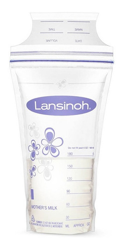 Bolsa Almacenamiento Lansinoh Leche Materna X25 Libre Bpa