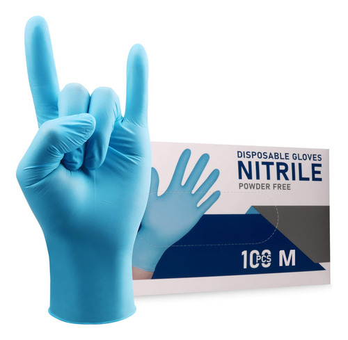 Wostar - Guantes De Nitrilo Desechables 2.5 Mil, Paquete De