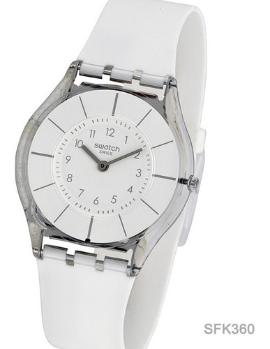 Reloj Swatch Sfk360 White Sfk361 Black Classiness Delgado