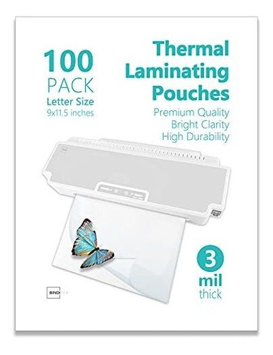 100 Pack Thermal Laminating Pouches Il Laminating Sheet...