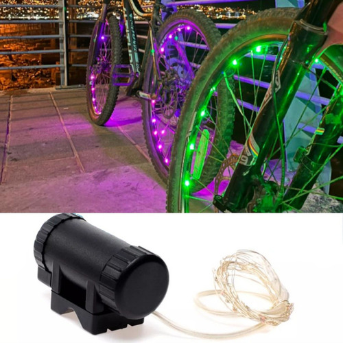 Cable Ampolletas Led Cadena Luz Rueda Bicicleta Impermeable