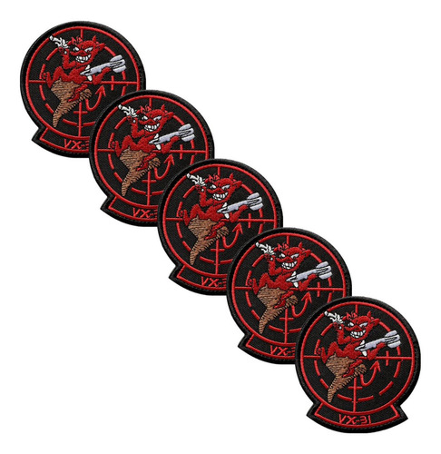 Bordados Piloto Militar Para Telas, Mxvxz-005, 5 Parches, Vx Diseño De La Tela Bordada
