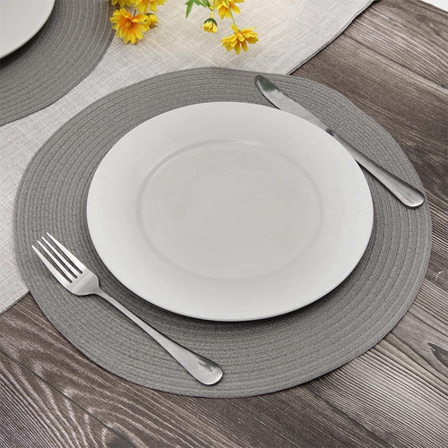 Set De 8 Mesas Redondas Americanas Sousplat Supla De 39 Cm