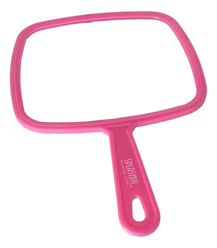Espejo Cuadrado Para Barberia / Estética 23cm X 32cm Color Del Marco Rosa