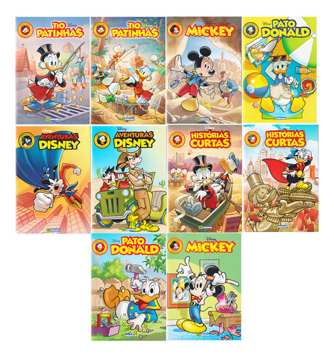 Personagens Disney: Historias Incríveis, De Disney. Quadrinhos, Acompanha Kit Com 10 Volumes. Editorial Culturama, Capa Mole, Edição 1 Em Português, 2021